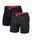 SAXX Boxershorts Multisport Mesh Boxer Brief Fly Logo schwarz/camo Herren - 2 Stück